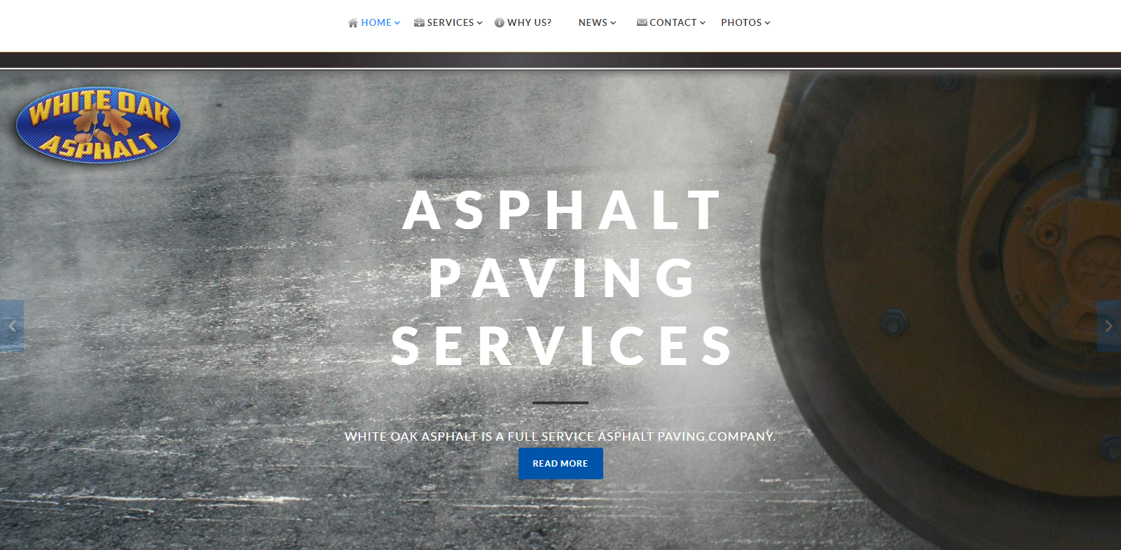 White Oak Asphalt: Website Design