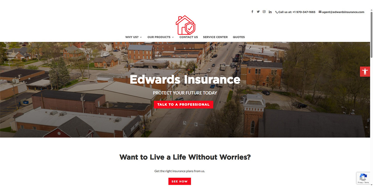 insurance website design